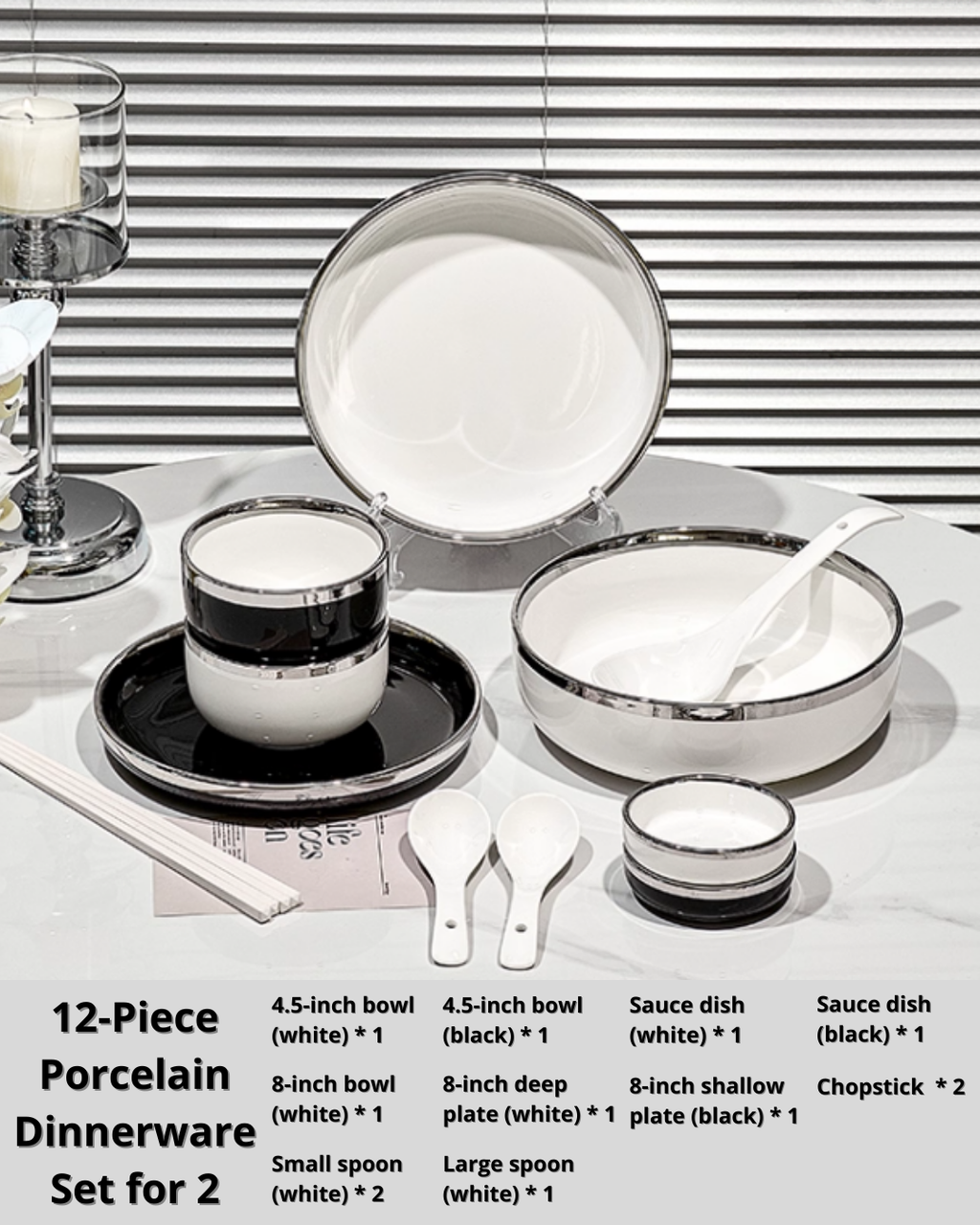 Elegant Porcelain Dinnerware Set for Everyday Cooking & Gatherings