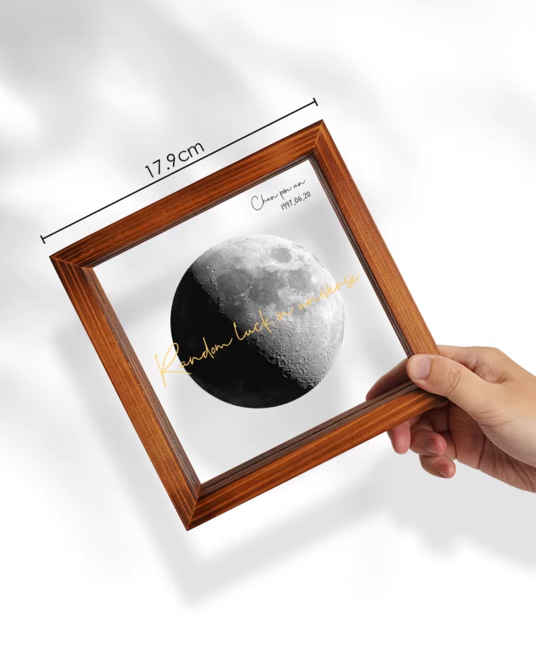 Personalized Moon Phase Frame – Custom Date & Message Gift