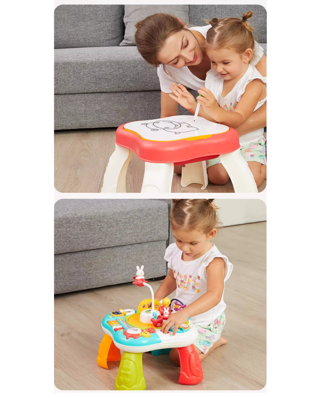 Toddler Activity Learning Table – Music, Blocks & Interactive Play 10+ Months