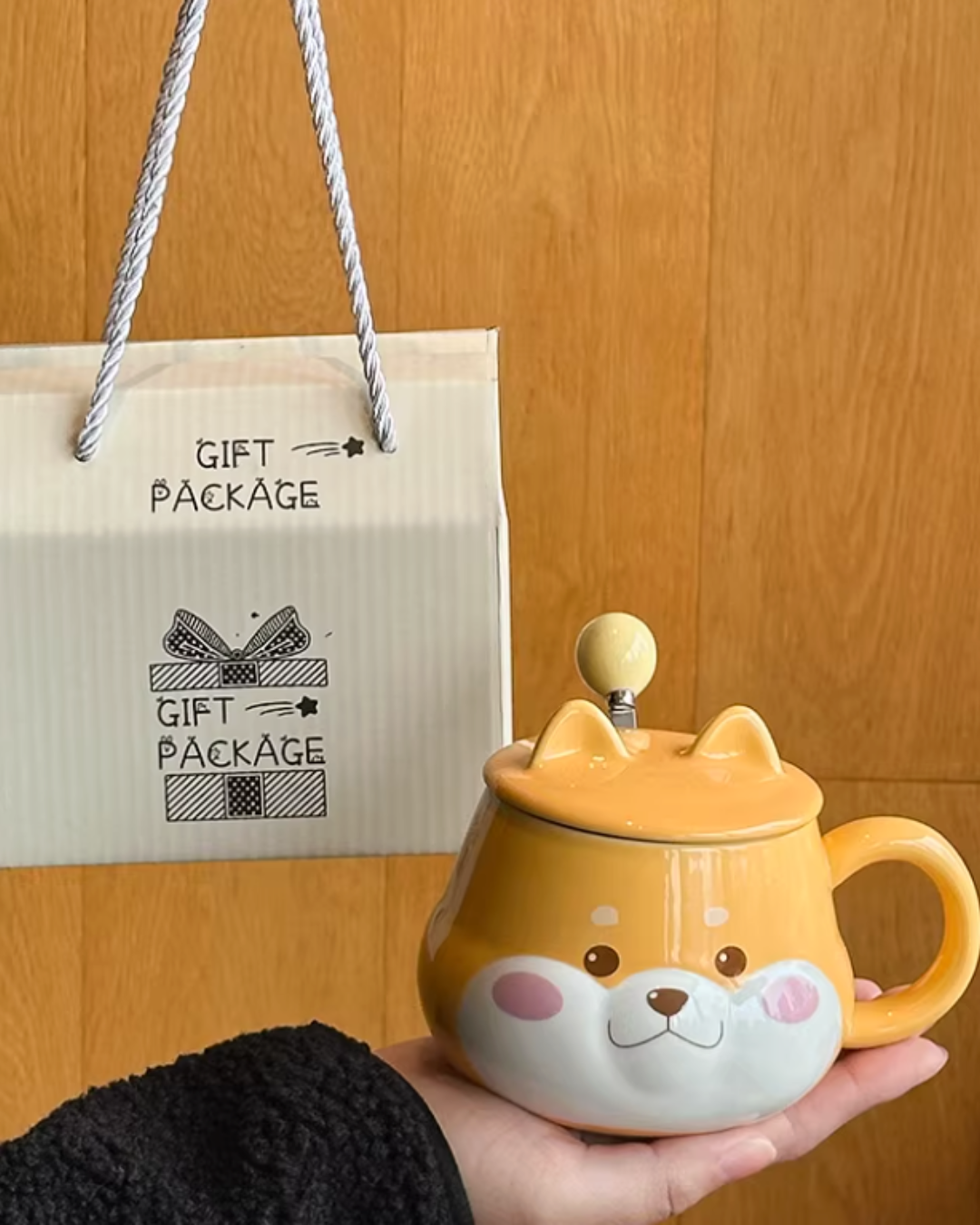 3D Shiba Inu Coffee Mug – 300 ml High-Fired Ceramic, Microwave & Dishwasher Safe
