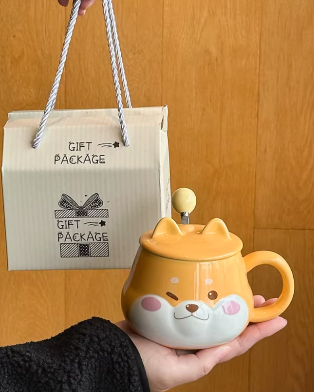 3D Shiba Inu Coffee Mug – 300 ml High-Fired Ceramic, Microwave & Dishwasher Safe