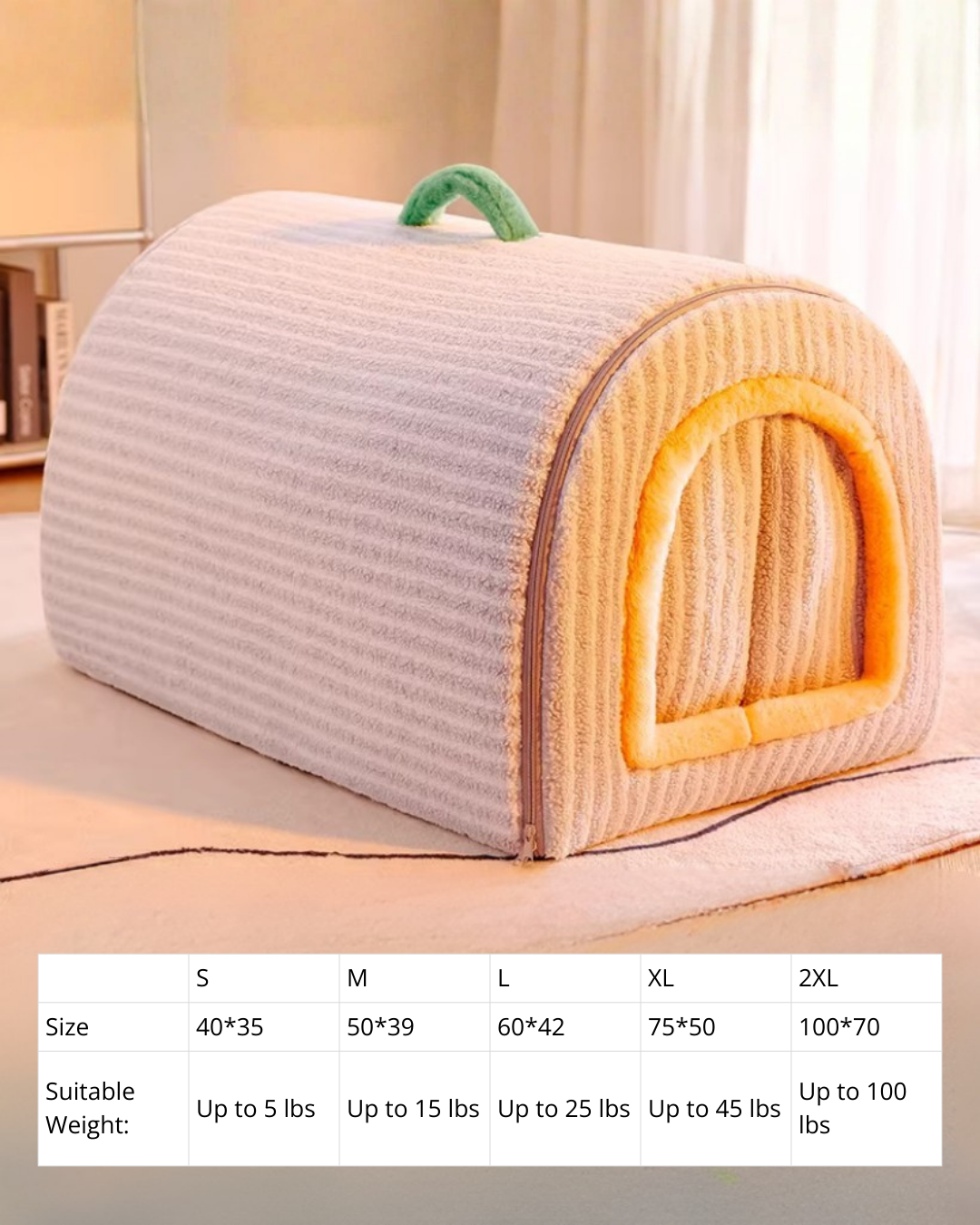 Heated Pet House Bed – 55°C Warmth, Soft Arctic Velvet, Anti-Slip
