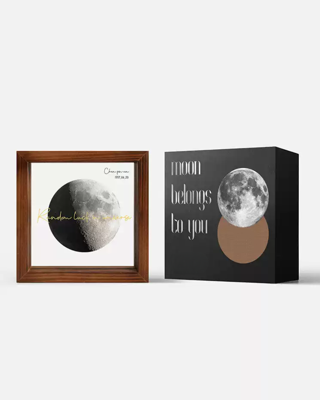 Personalized Moon Phase Frame – Custom Date & Message Gift