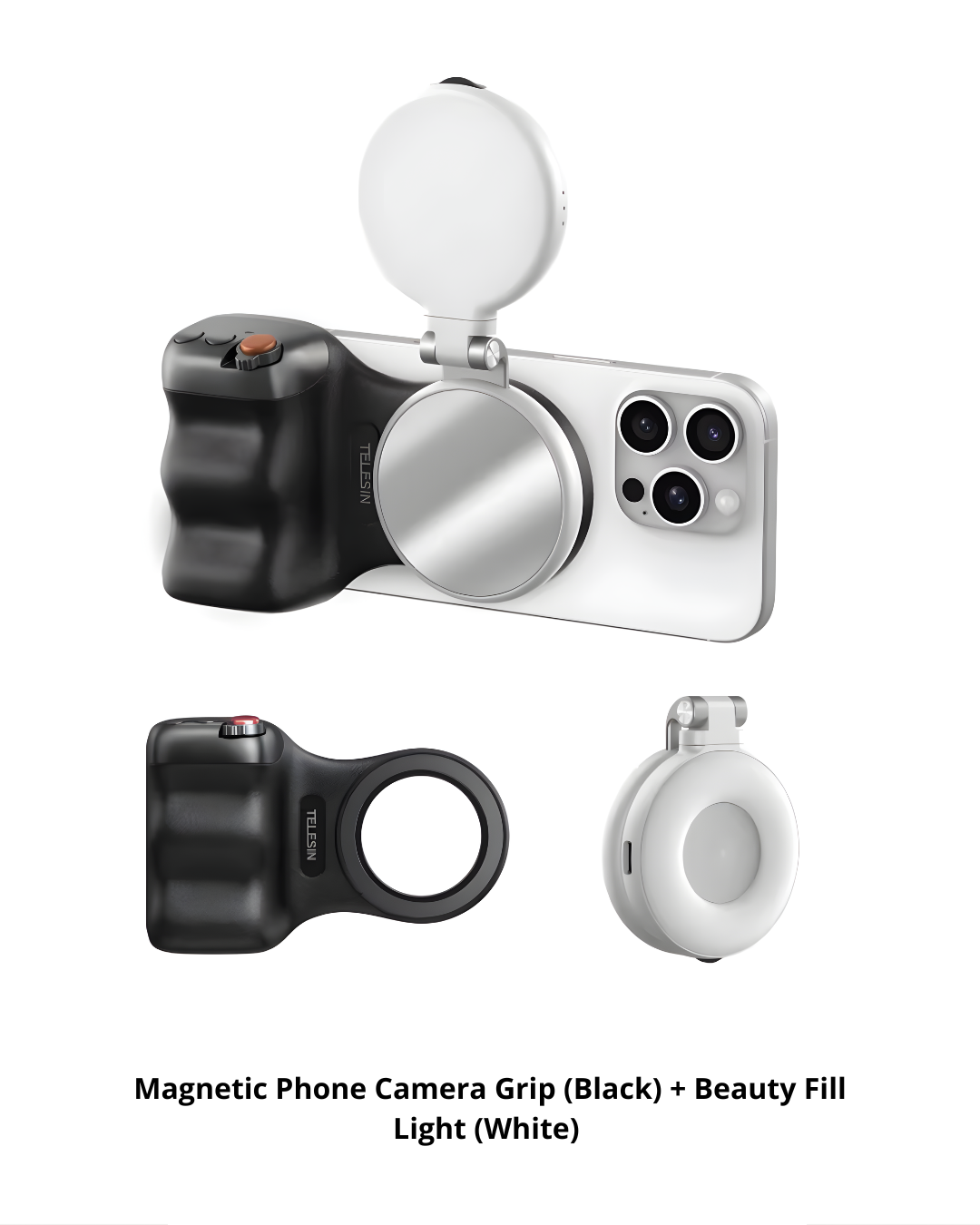 Magnetic Phone Camera Grip with Fill Light for Vlogging