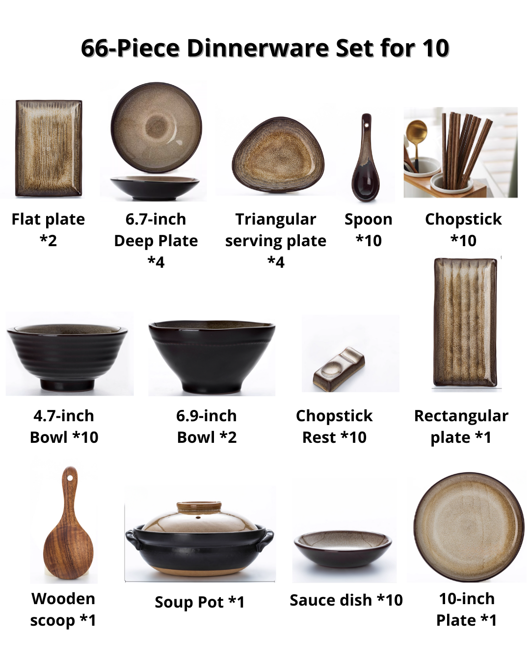 Japanese-Style Zisha Kiln-Change Dinnerware Set — Unique Handcrafted Ceramic