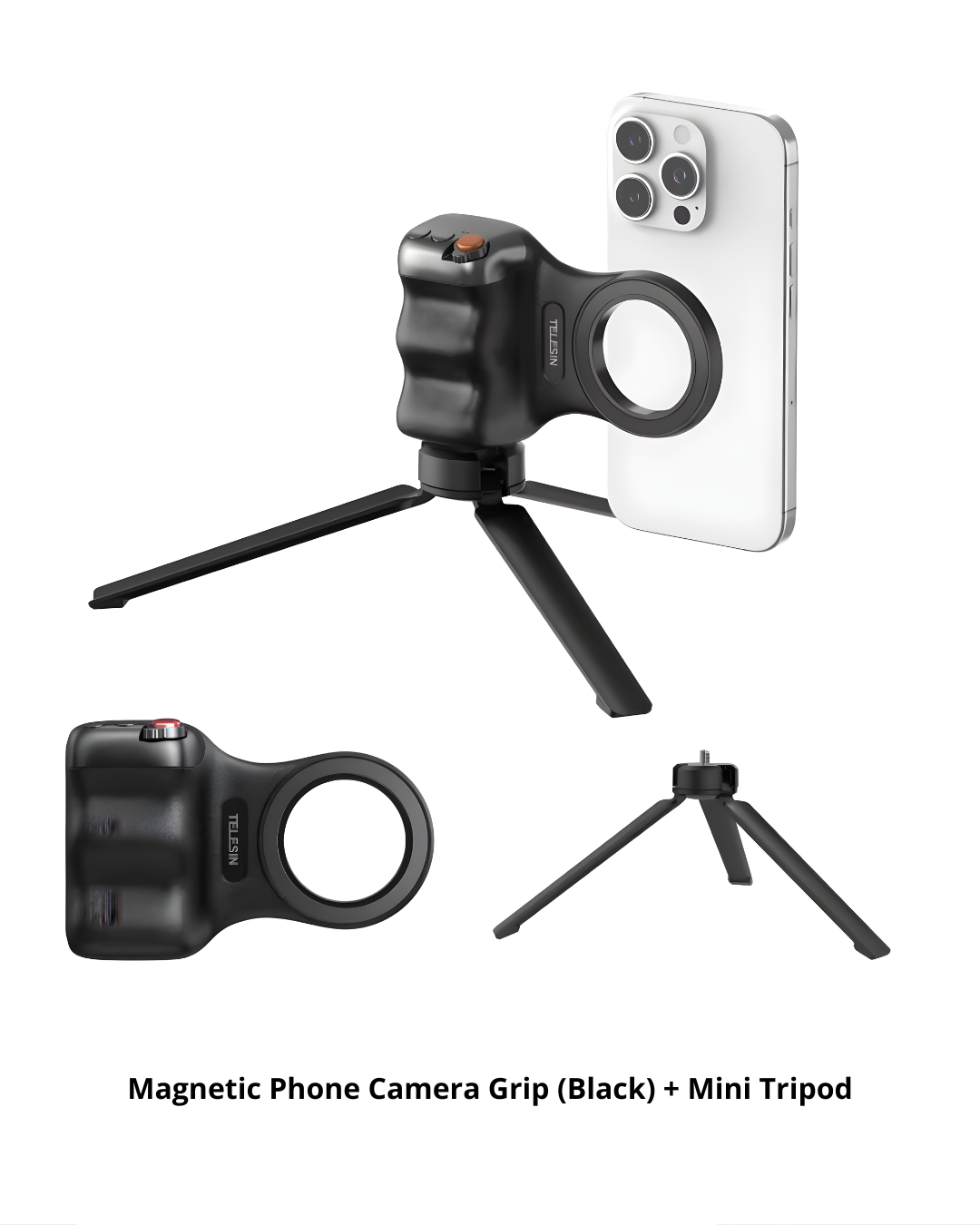 Magnetic Phone Camera Grip with Fill Light for Vlogging