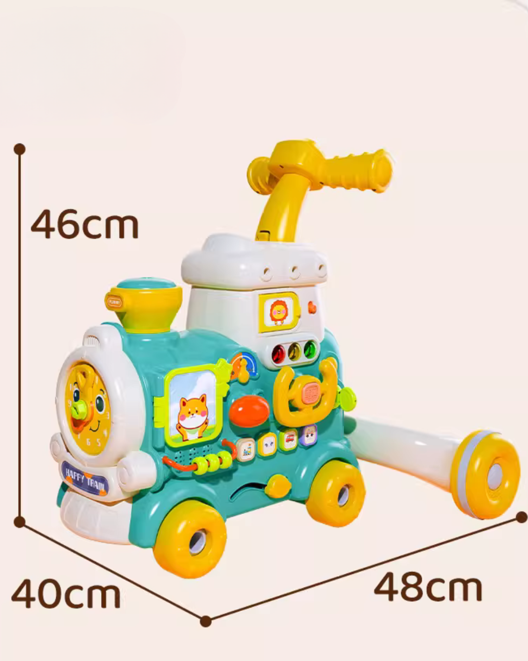 Early Learning Baby Walker & Ride-On with Interactive Activity Panel
