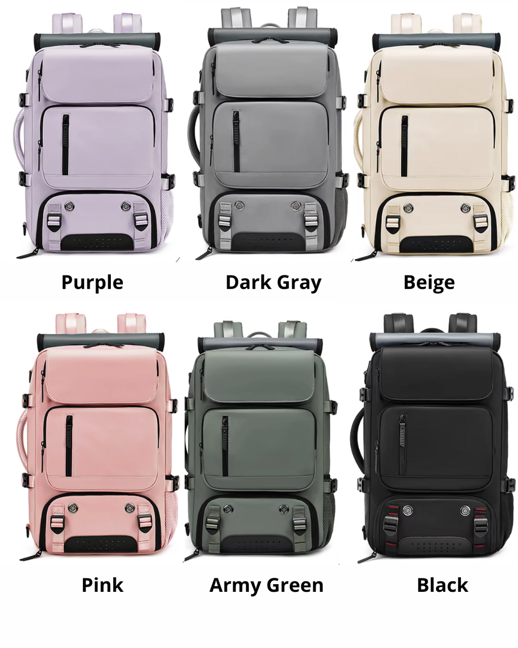 Large-Capacity Travel Backpack – Water-Resistant with Laptop Compartment