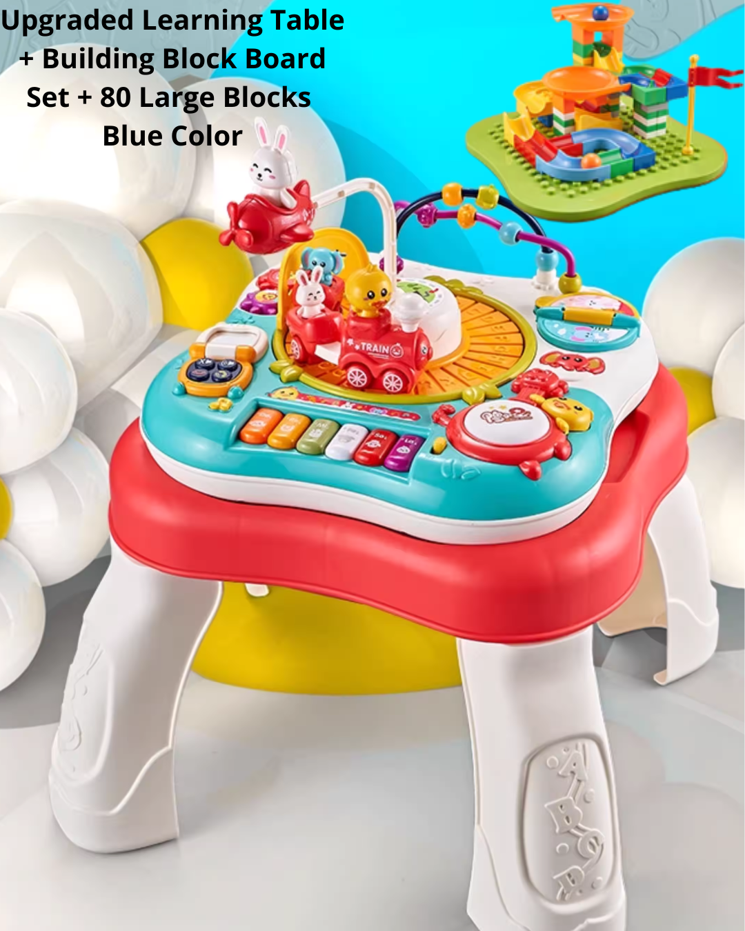 Toddler Activity Learning Table – Music, Blocks & Interactive Play 10+ Months