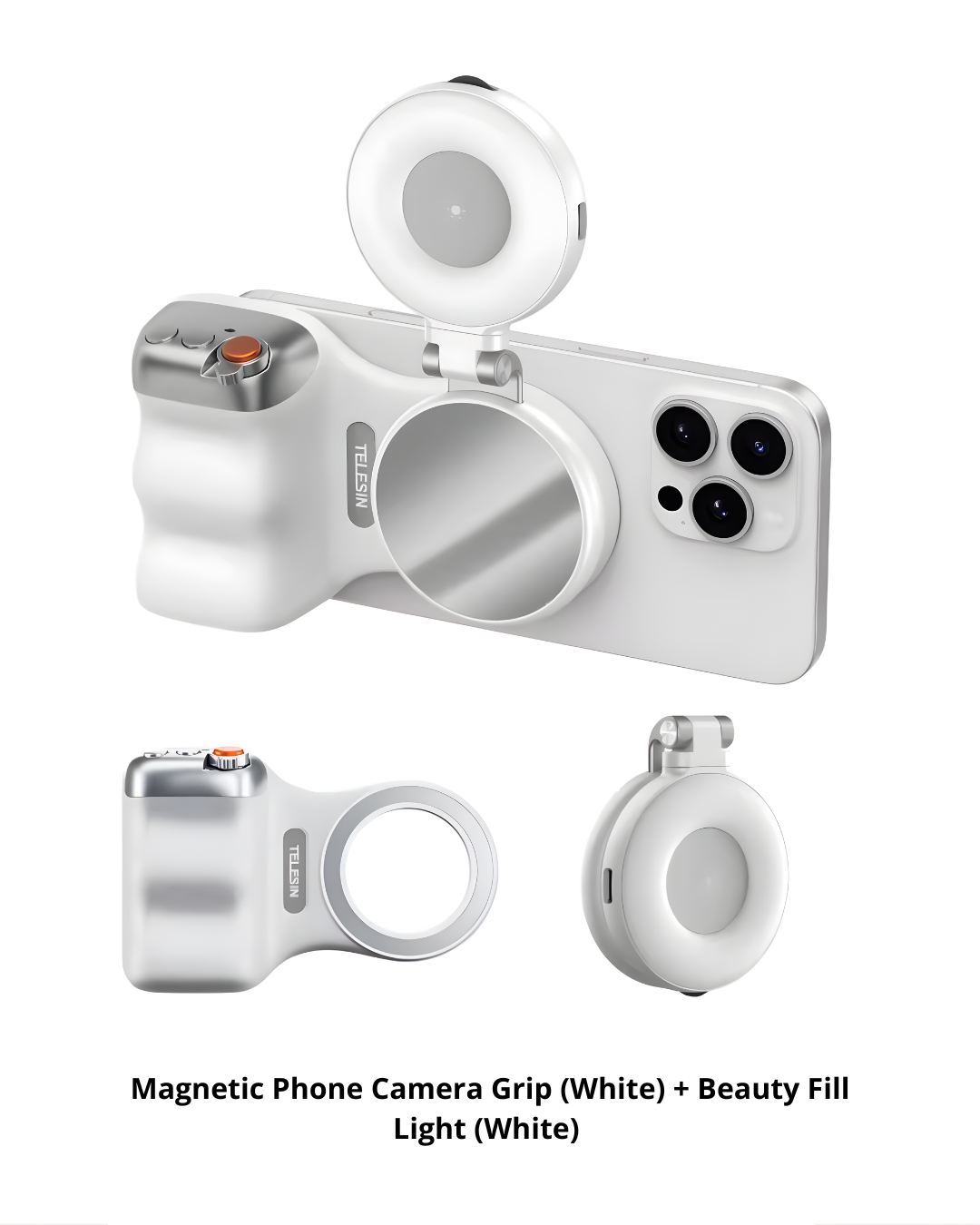 Magnetic Phone Camera Grip with Fill Light for Vlogging