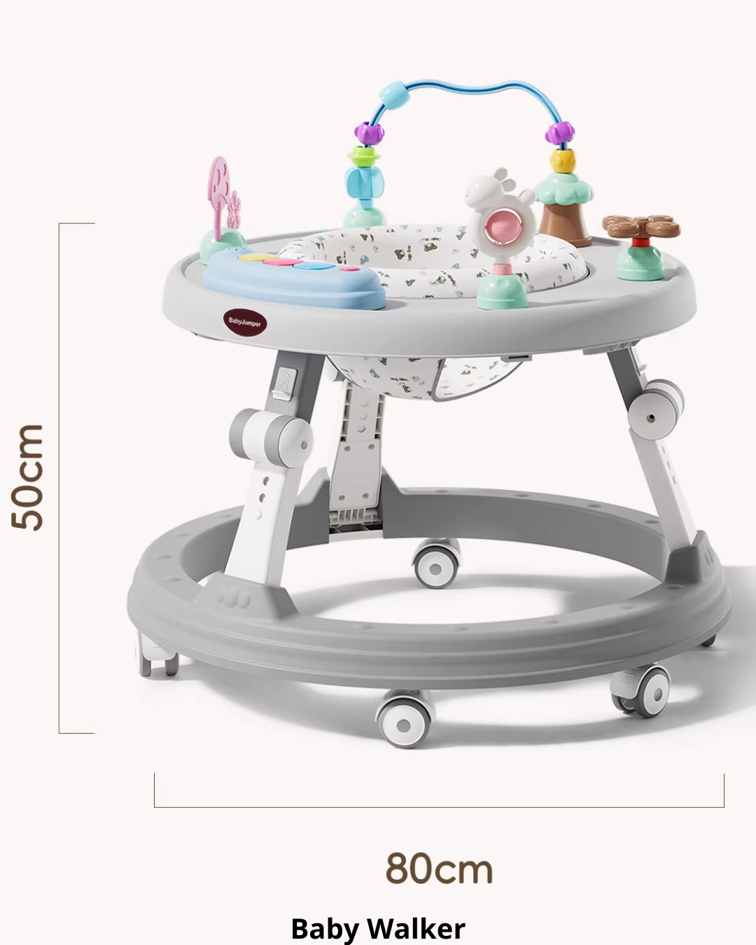 Multi-Function Baby Jumper, Activity Chair & Learning Walker | Adjustable Height, 360° Rotating Seat, Early Learning Toys for 6+ Months Toddlers