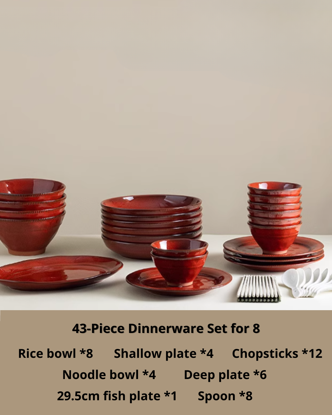 Hidden Series Porcelain Dinnerware Set – Retro Design for Everyday Use