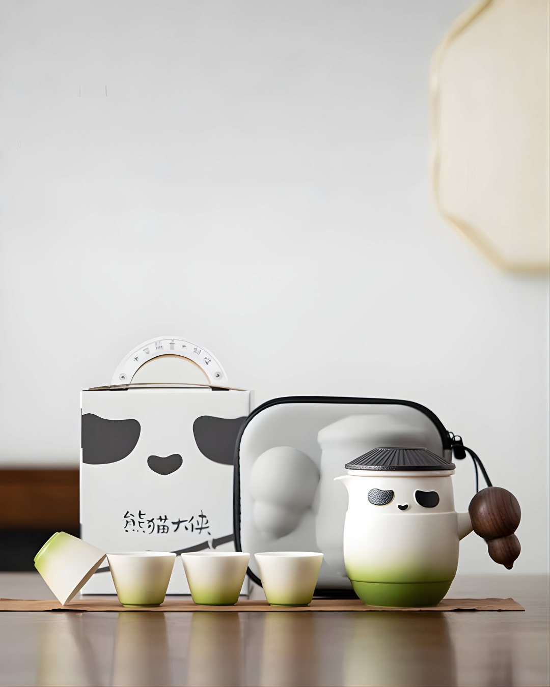 Panda Hero Tea Set – Compact Nested Design for Mindful Tea
