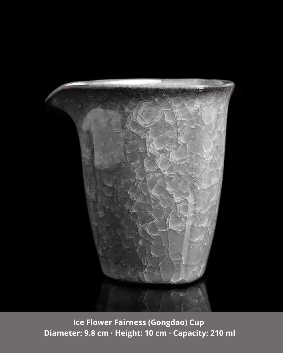 Black Ice Blossom Ceramic Tea Cup for Mindful Daily Rituals