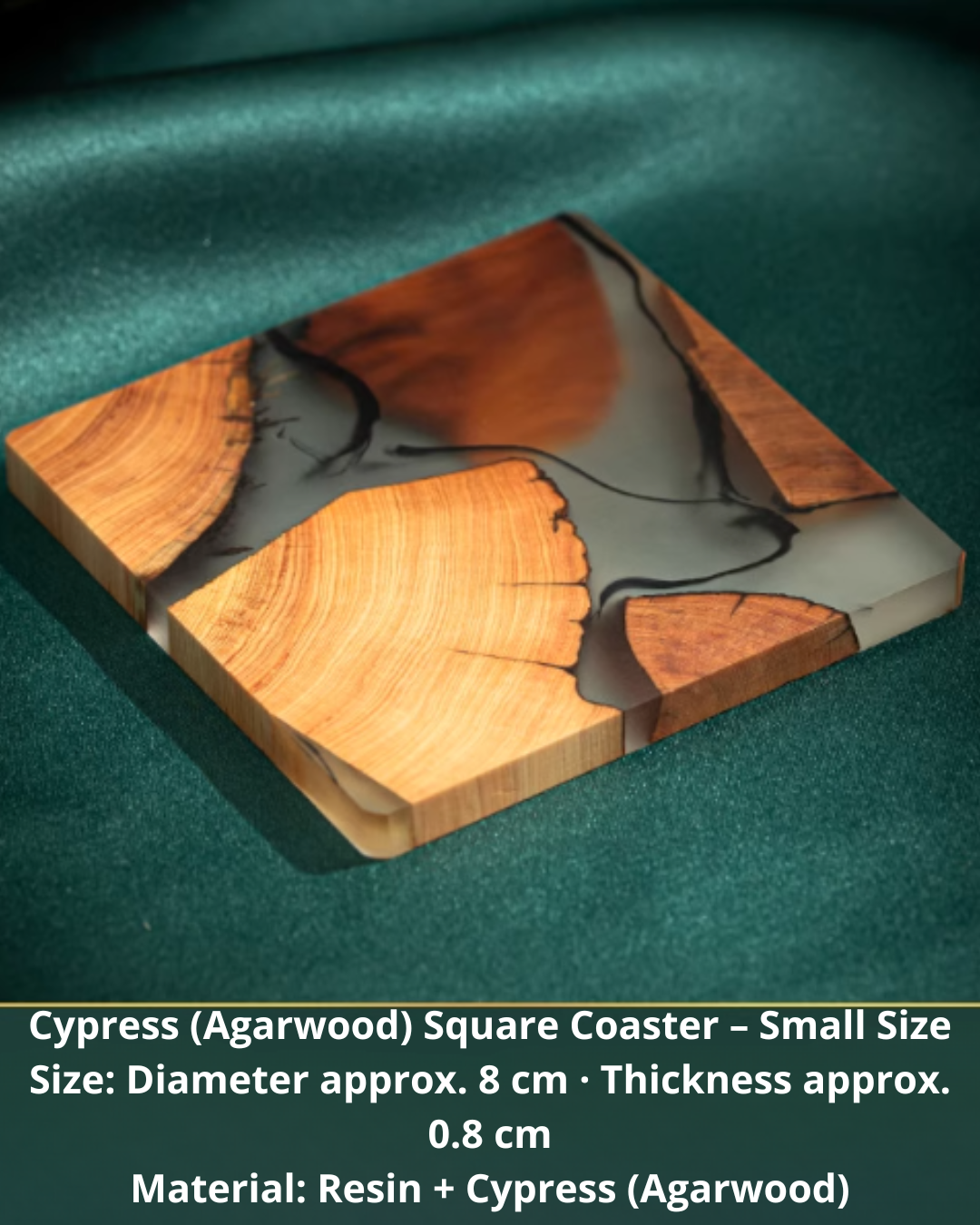 Elegant Resin and Wood Coasters for Coffee, Tea & Everyday Use