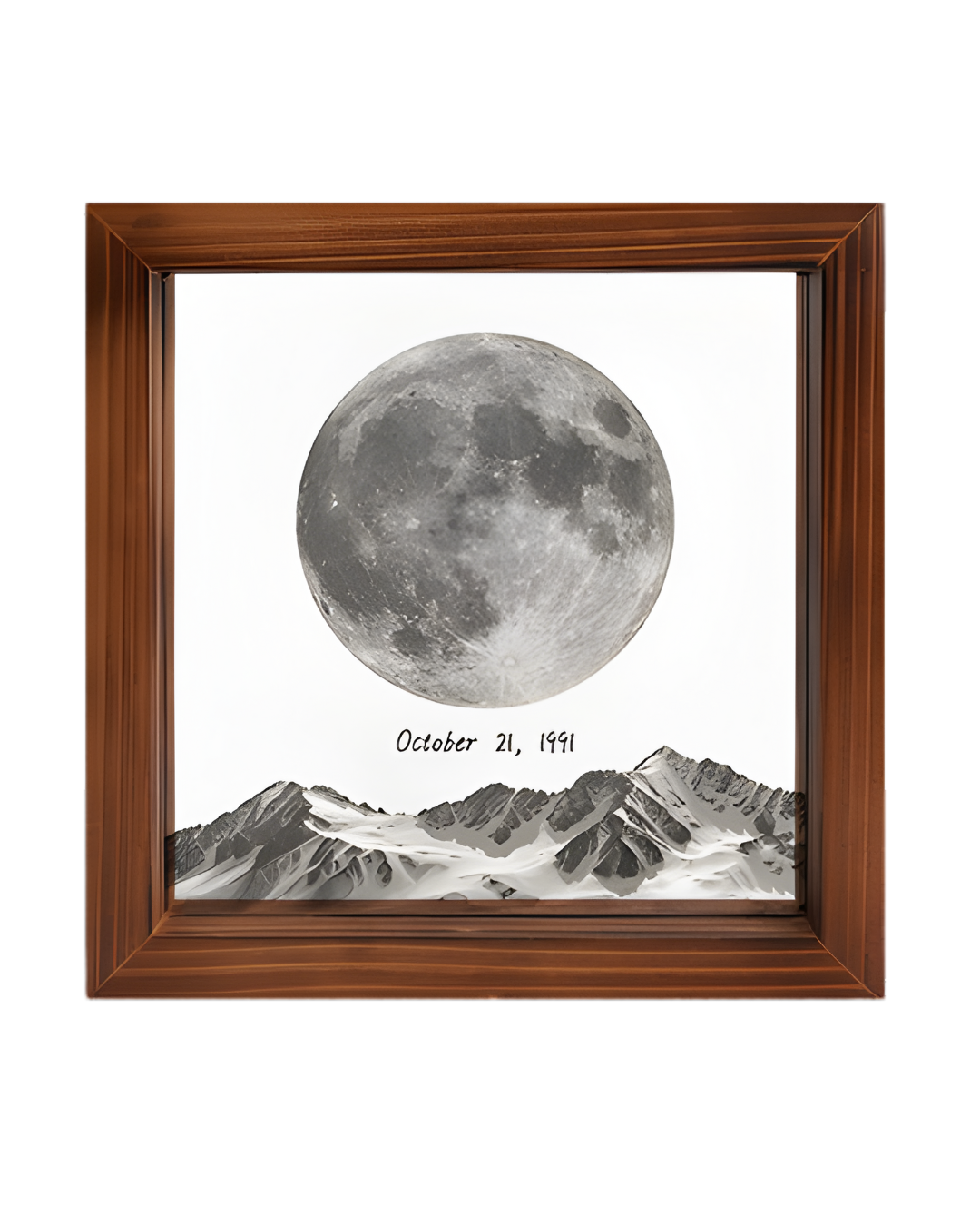 Personalized Moon Phase Frame – Custom Date & Message Gift