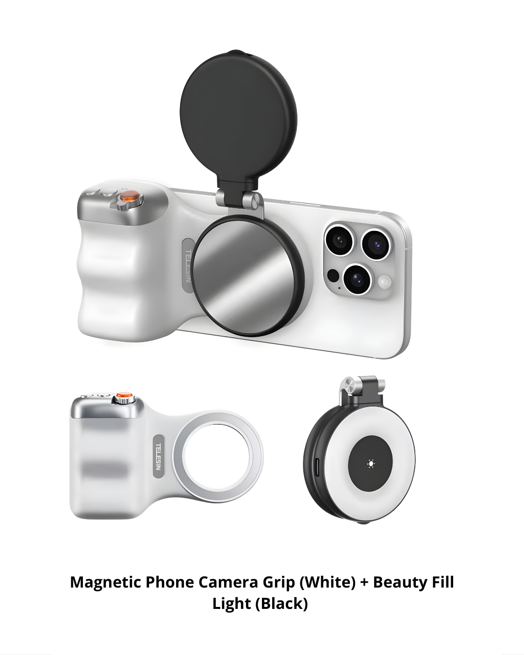 Magnetic Phone Camera Grip with Fill Light for Vlogging