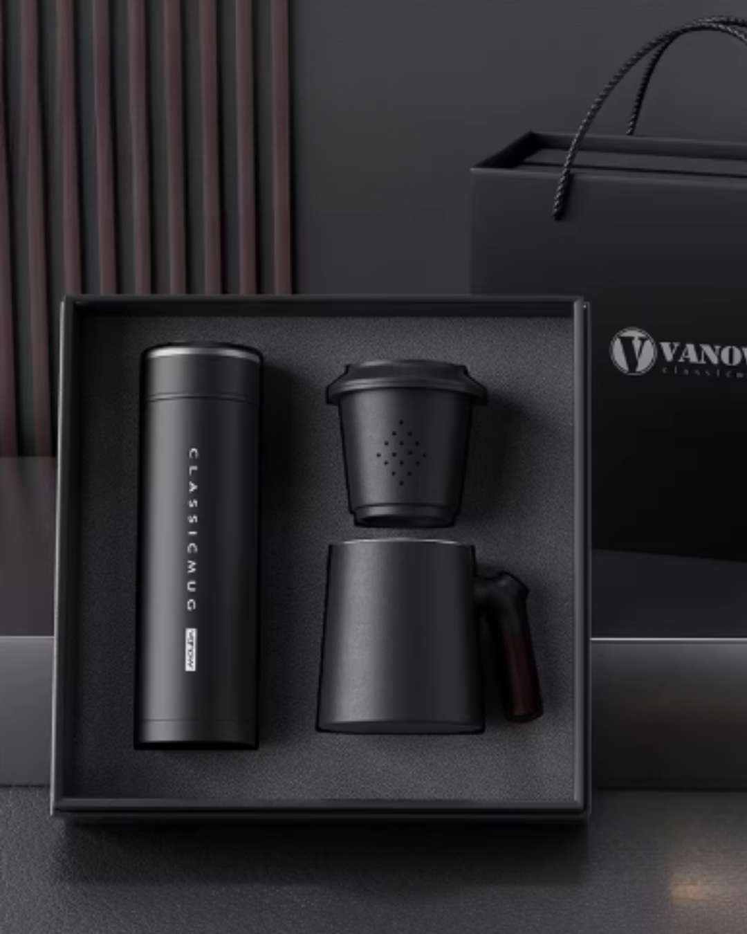Smart Tea Infuser Thermos Gift Set with Temperature Display （Optional custom engraving）