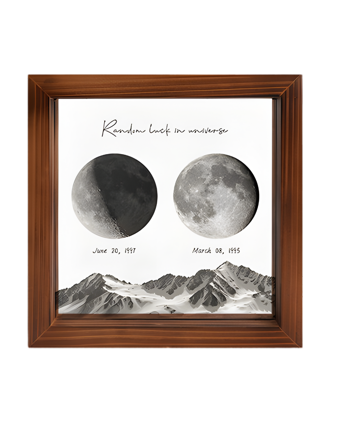 Personalized Moon Phase Frame – Custom Date & Message Gift