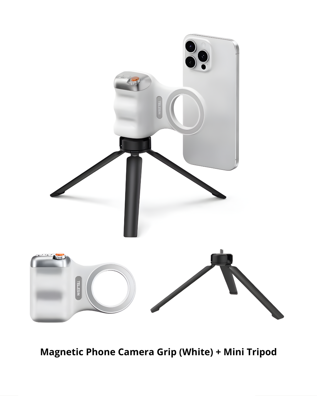 Magnetic Phone Camera Grip with Fill Light for Vlogging