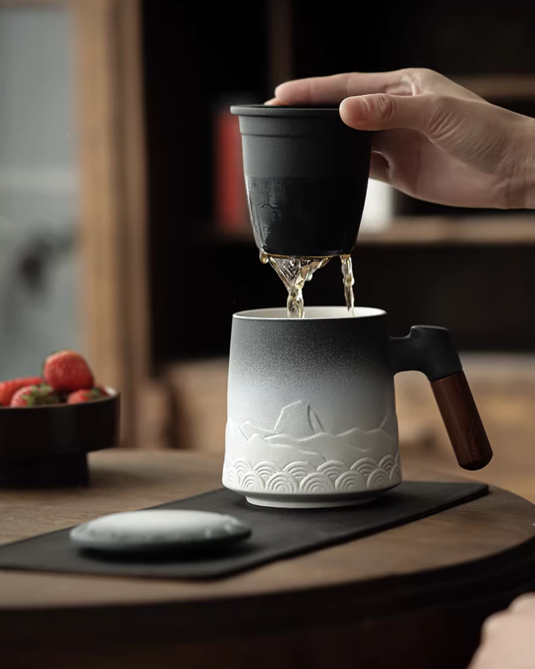 Rustic Ceramic Tea Mug for Daily Tea Rituals & Slow Living