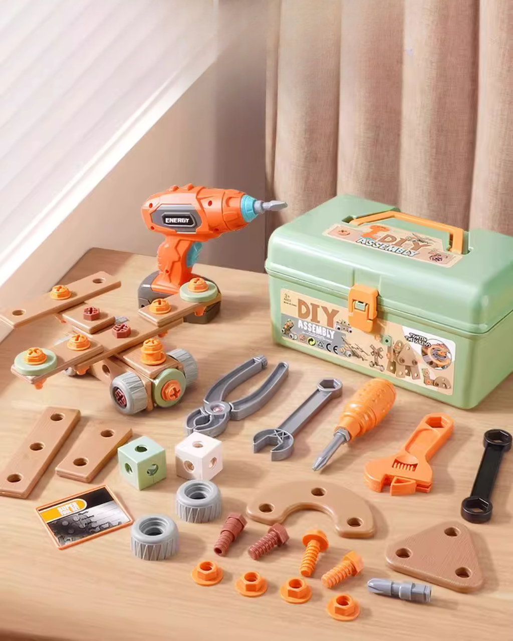 201-Piece Kids Construction Tool Set for Hands-On Learning & Play