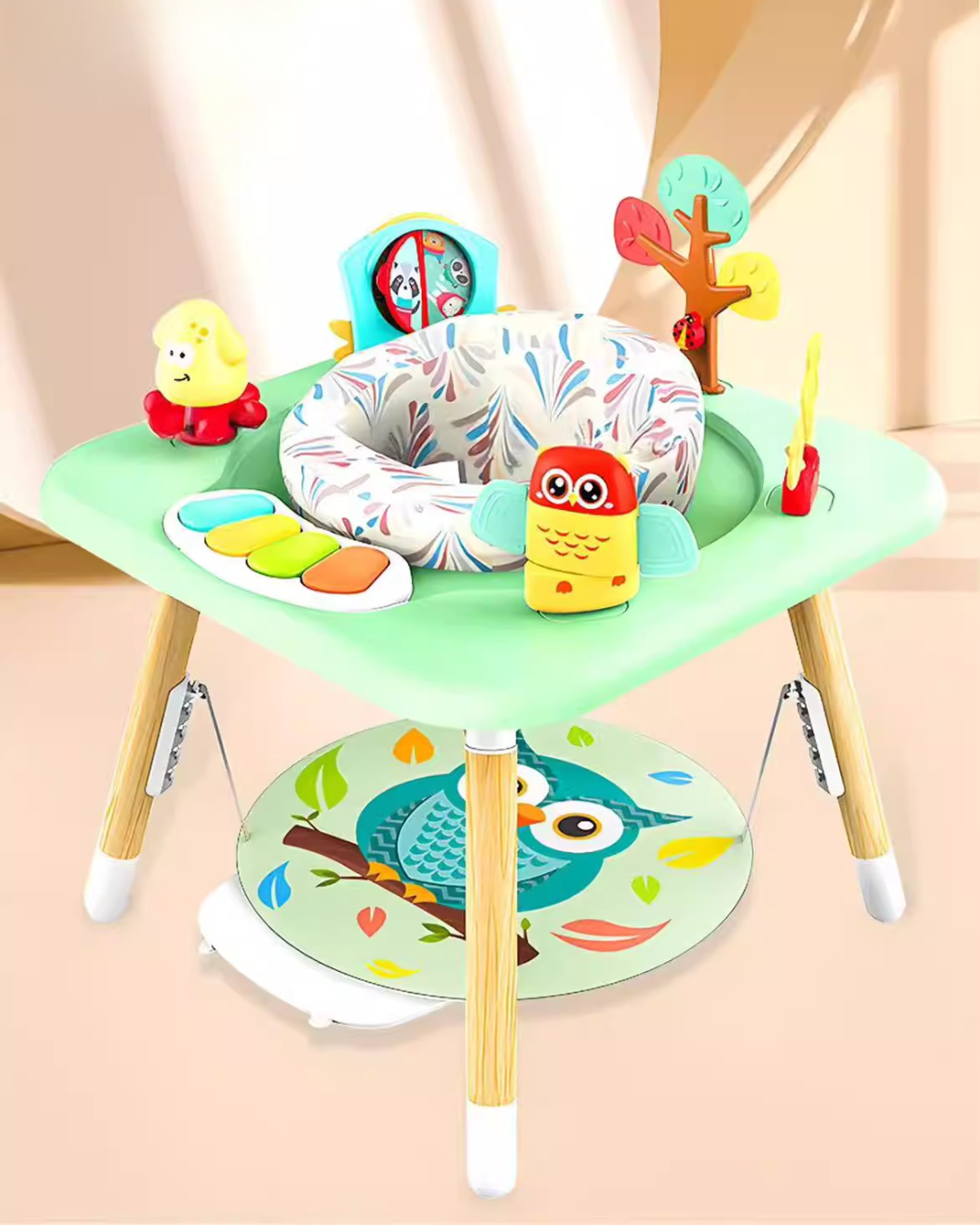 Interactive 3-Stage Baby Jumper & Activity Chair with Rotating Seat