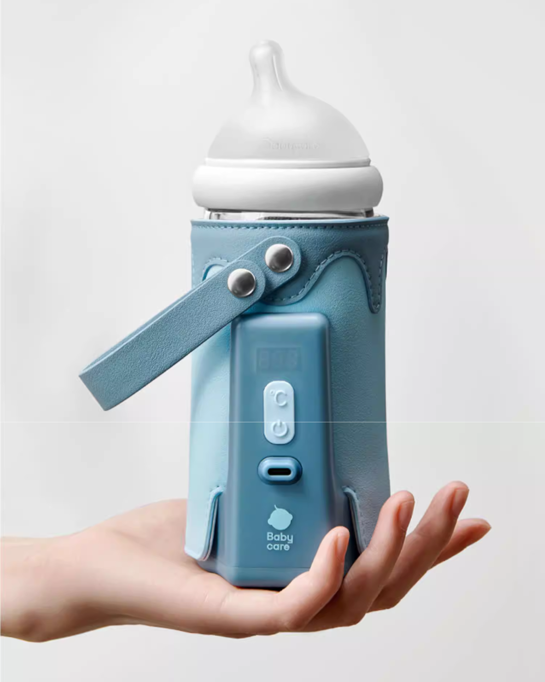 Portable Baby Bottle Warmer – 5 Temperature Levels, 4-Hour Battery