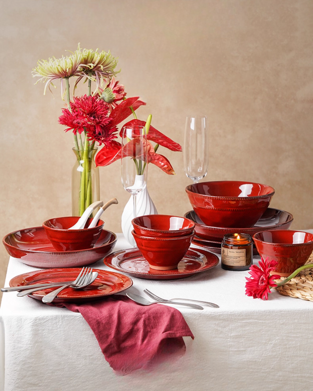 Hidden Series Porcelain Dinnerware Set – Retro Design for Everyday Use