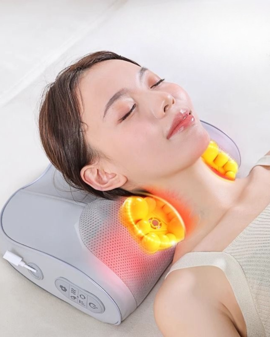 Multi-Function Neck & Shoulder Massager Pillow with Heat & 3D Kneading