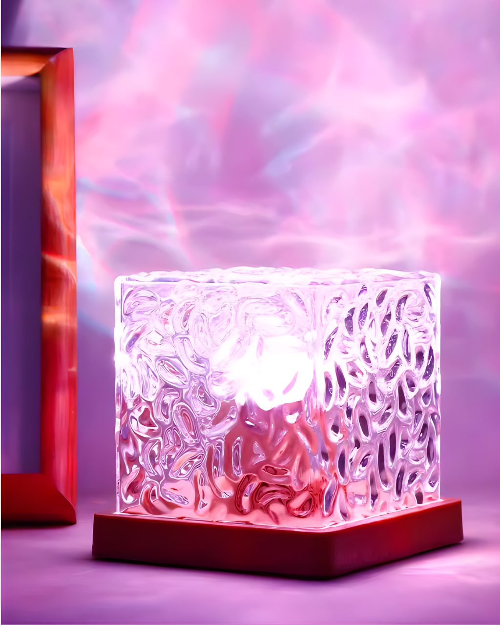 Aurora Water Ripple Night Light – Adjustable Glow, USB Rechargeable