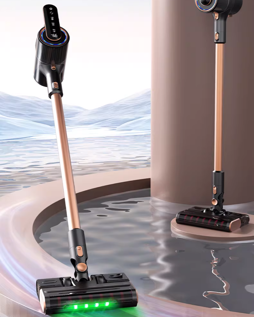 Cordless Vacuum with Green Light Dust Detection & Mop