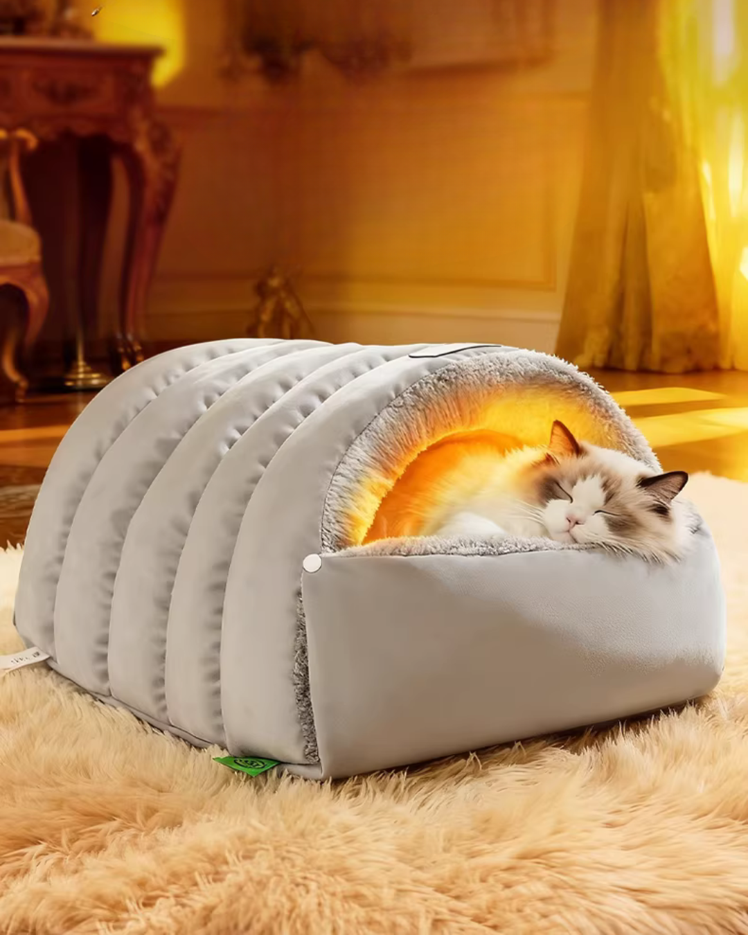 Enclosed Pet Sleeping Bag Bed for Cats & Small Dogs