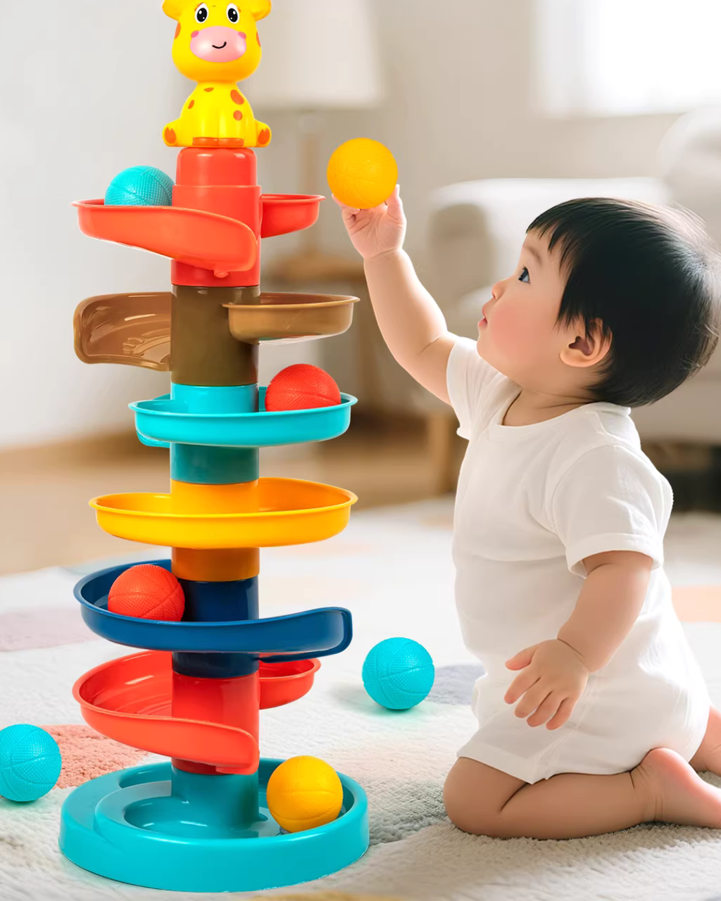 Montessori Baby Spinning Track Toy – Early Learning for Infants & Toddlers