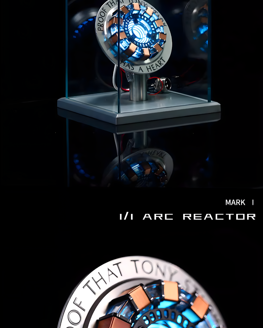 Arc Reactor Display Model with Real Copper Coils & Metal Frame