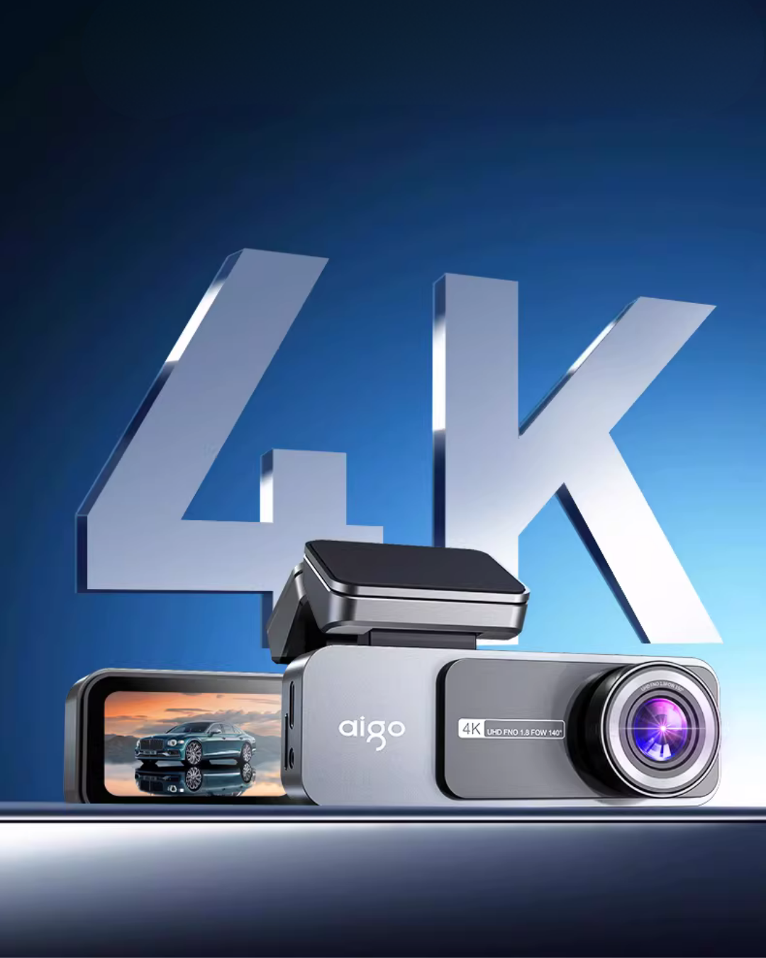 4K Smart Dash Cam – Emergency Recording, HDR Night Vision, WiFi