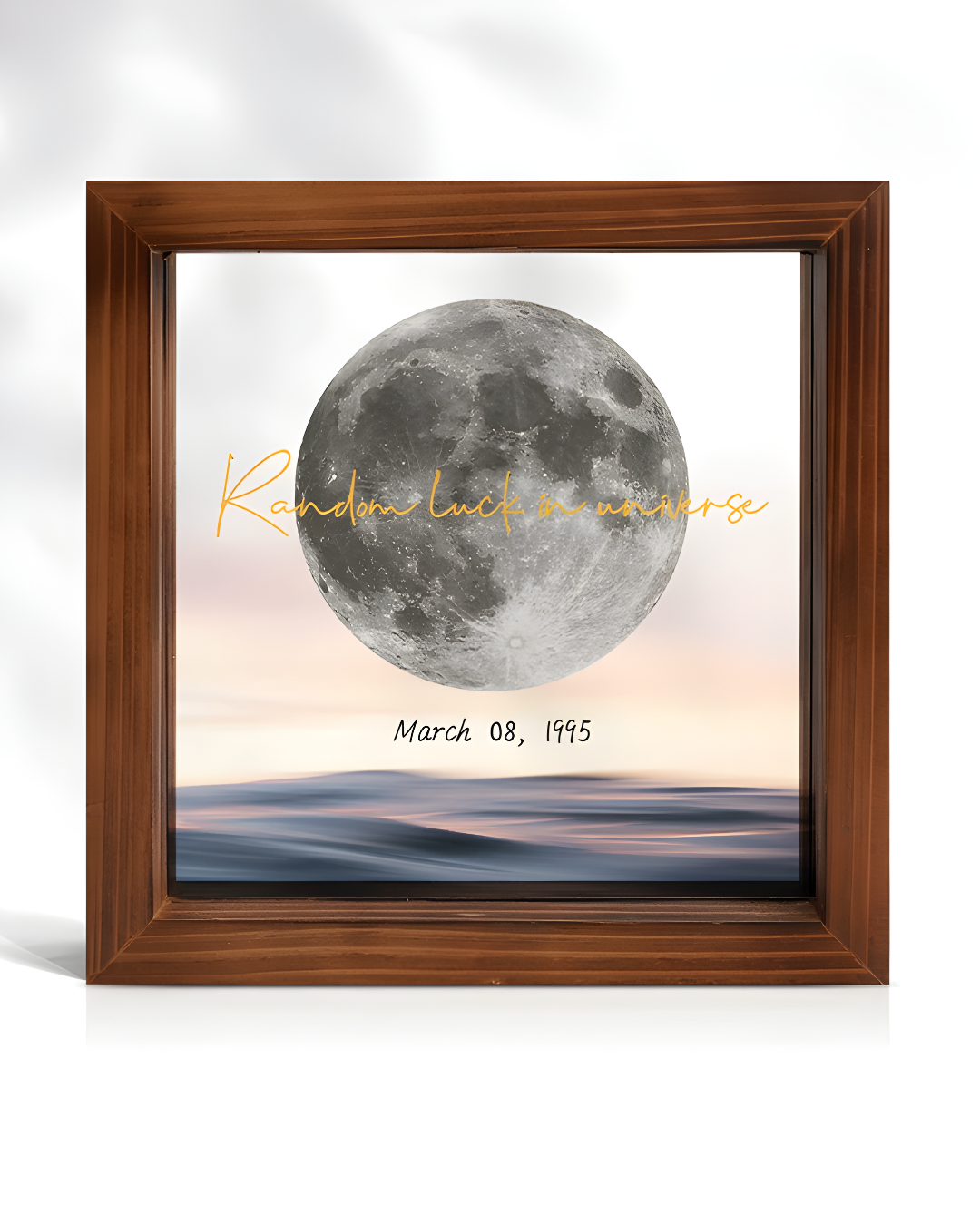 Personalized Moon Phase Frame – Custom Date & Message Gift
