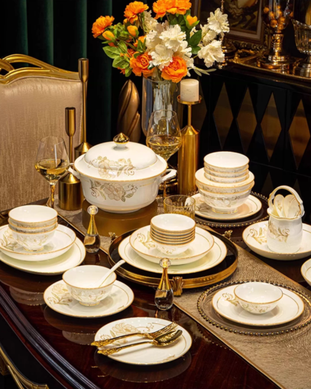 Jingdezhen Bone China Dinnerware Gift Set – Premium & Elegant Collection