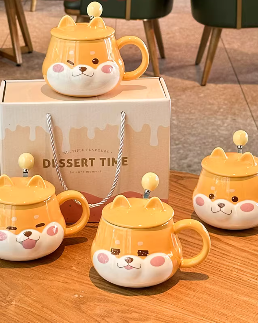 3D Shiba Inu Coffee Mug – 300 ml High-Fired Ceramic, Microwave & Dishwasher Safe