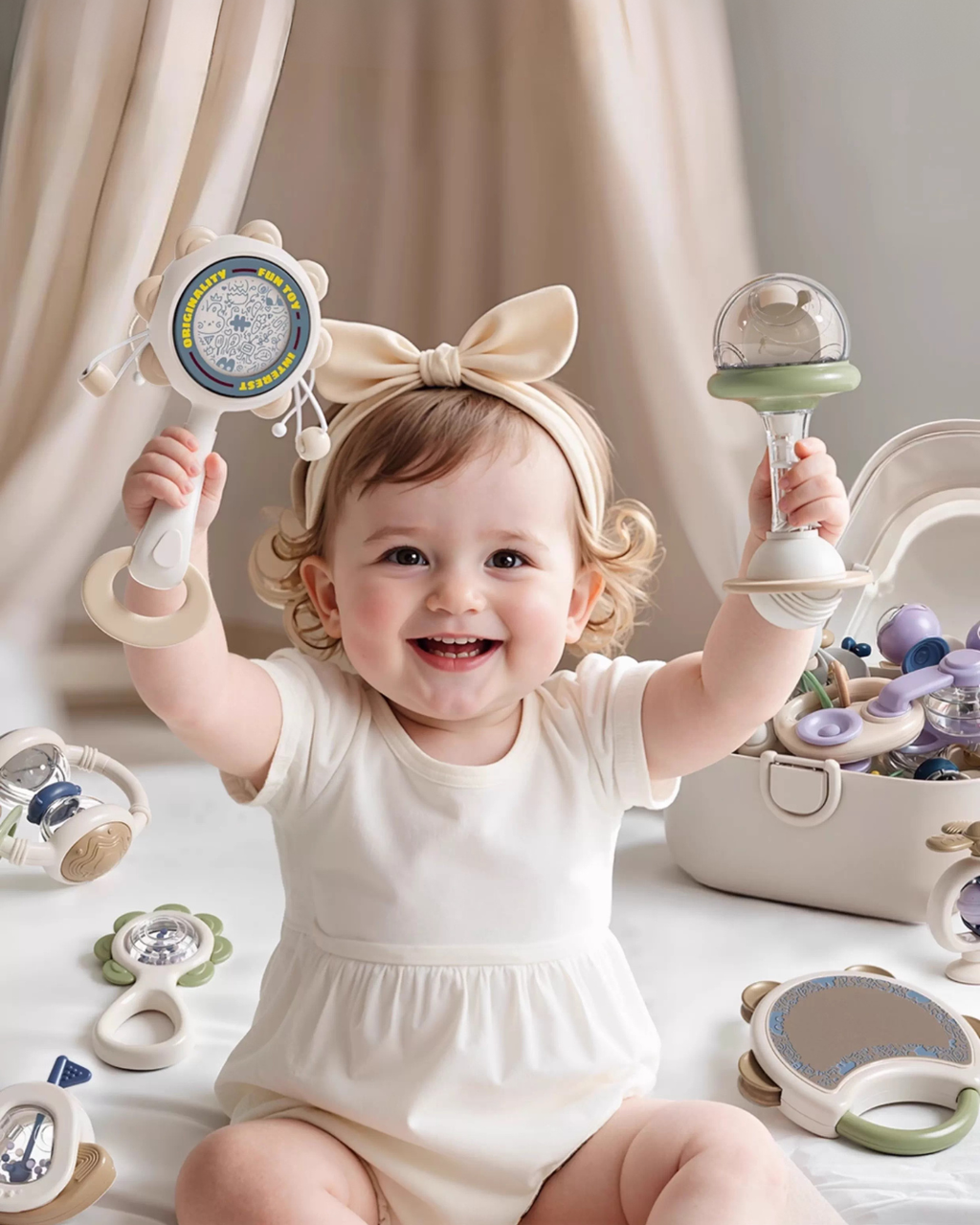 10-Piece Baby Rattle & Teether Set – Safe, Sensory & Teething Relief