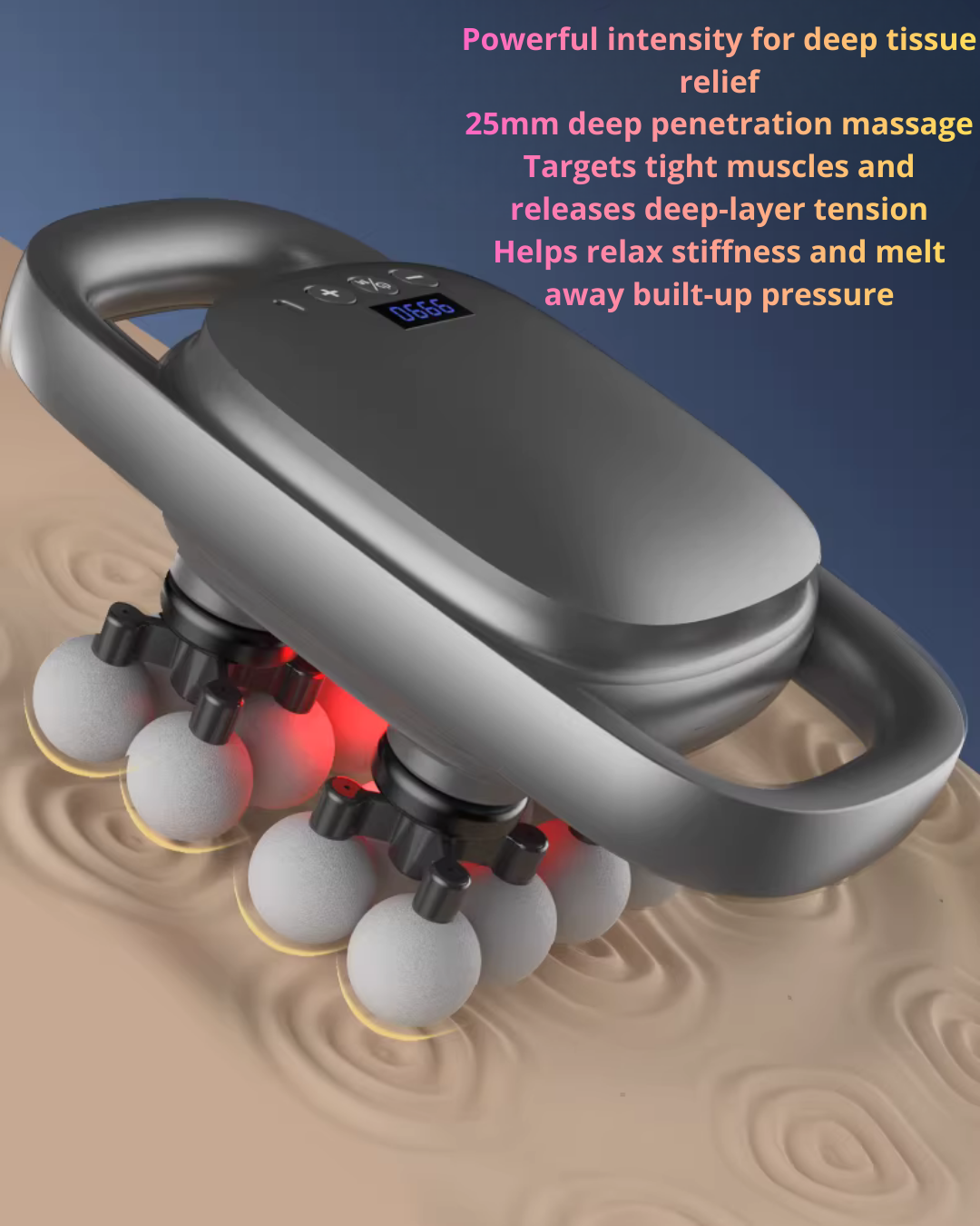16-Head Deep Tissue Massage Gun for Muscle Recovery & Pain Relief