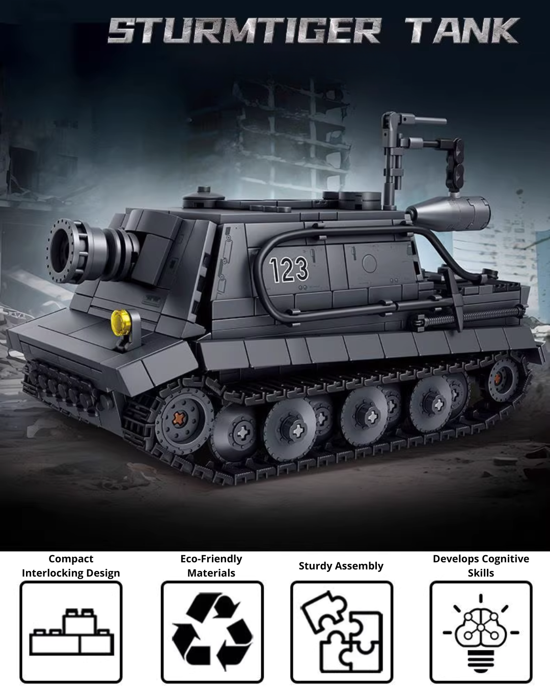 WWII Tank Model Building Set – Hands-On STEM for Focused Builders