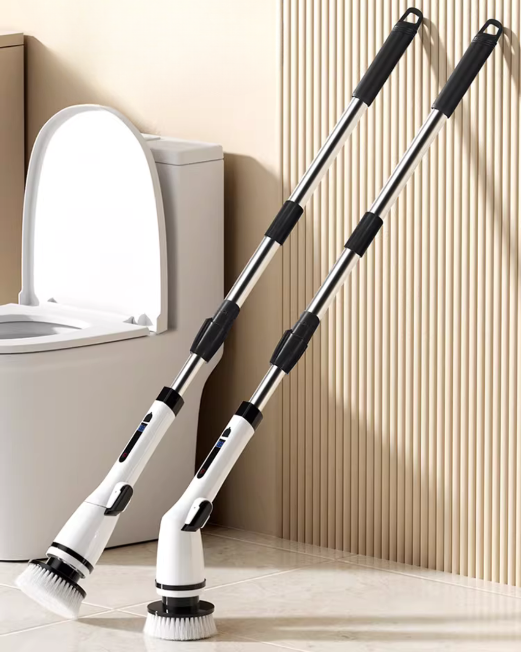 Multifunctional Electric Cleaning Brush with Adjustable Handle & Multi-Brush