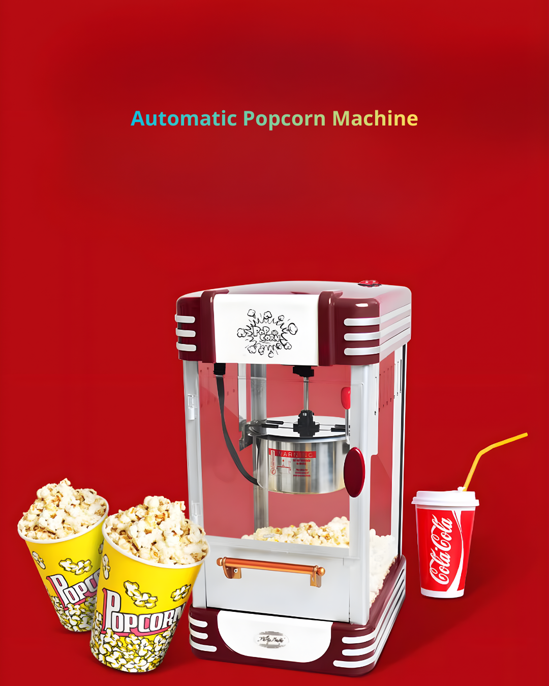 Retro Popcorn Maker – Fresh Movie Night Popcorn at Home
