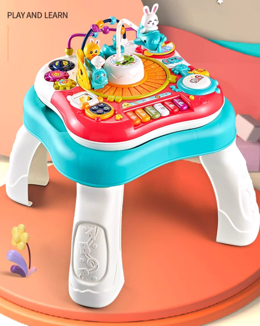 Toddler Activity Learning Table – Music, Blocks & Interactive Play 10+ Months