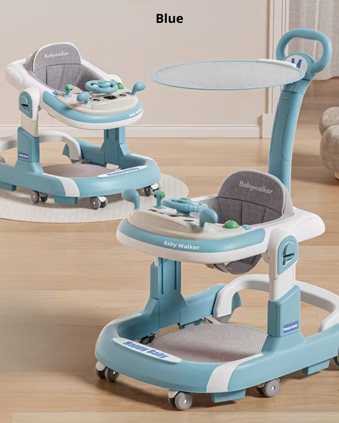 4-in-1 Baby Walker with Music & Lights Activity Tray – 6 Months+