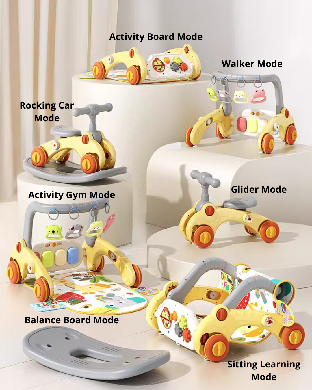 7-in-1 Multi-Function Baby Activity Gym & Walker for Infant Development