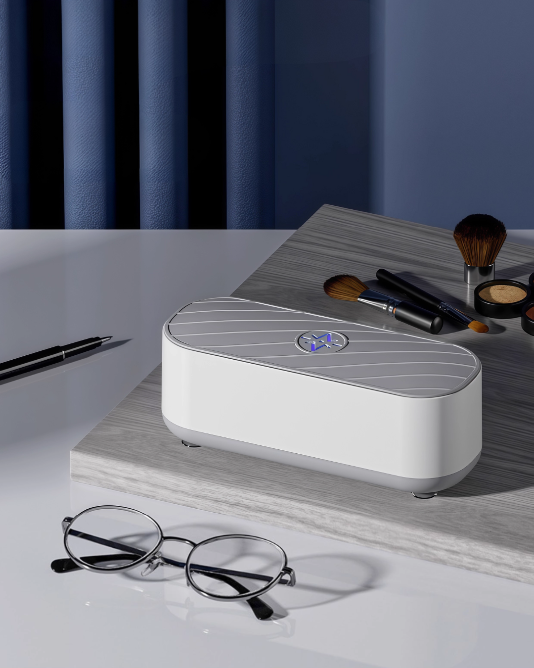 Portable Ultrasonic Cleaner for Glasses, Jewelry, Watches & Makeup Tools