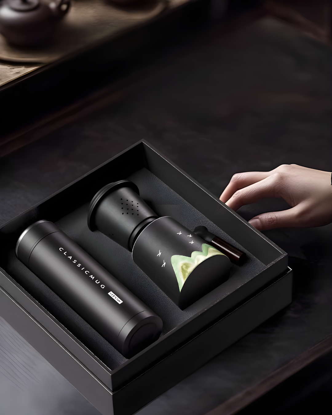 Smart Tea Infuser Thermos Gift Set with Temperature Display （Optional custom engraving）