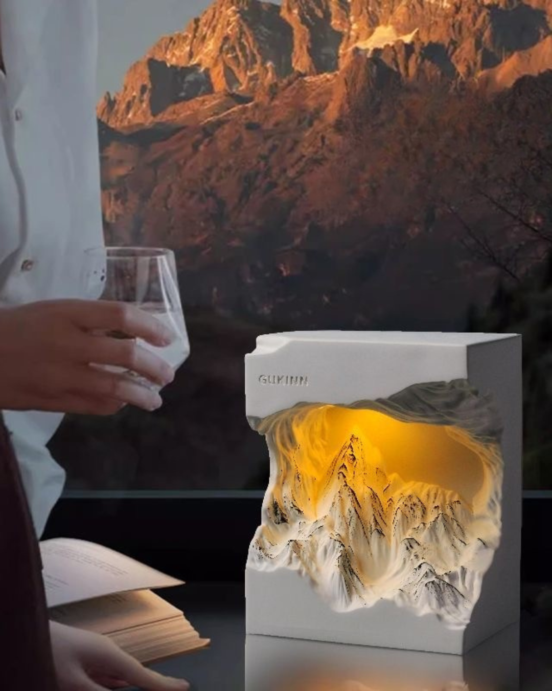 Snow Mountain Aroma Diffuser Night Lamp